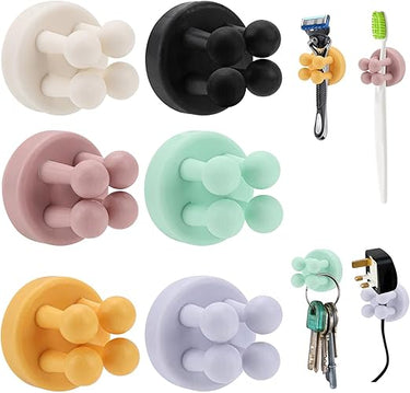 6 soportes de silicona para cepillo de dientes sin taladrar, soporte para cepillo de dientes, soporte para cepillo de dientes, soporte para cepillo de dientes, soporte para cepillo de dientes, soporte